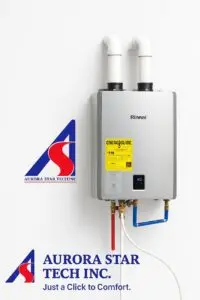 Tankless water heater serviced by Aurora Star Tech in GTA