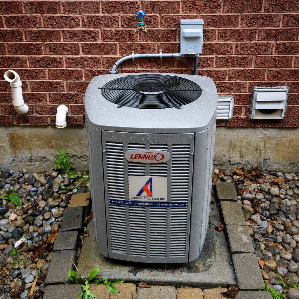 HVAC technician at work