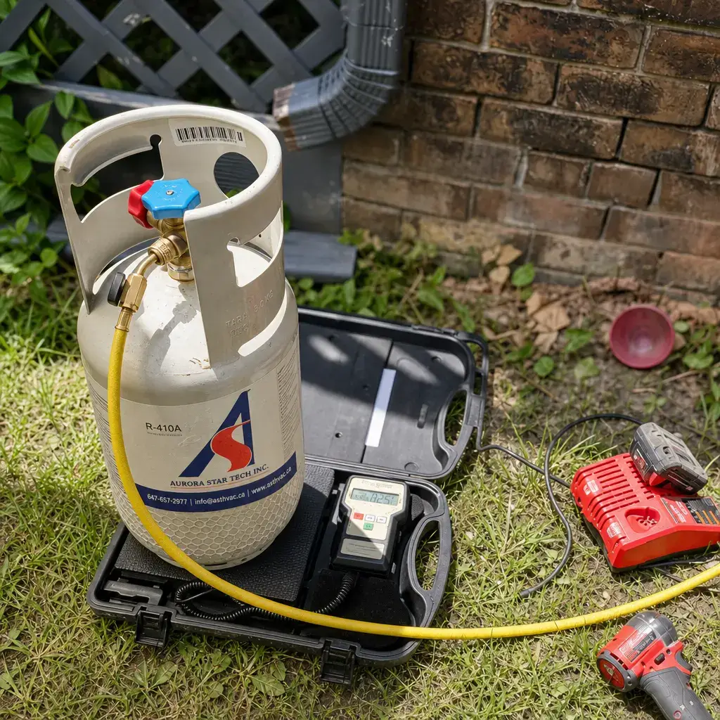 HVAC technician at work