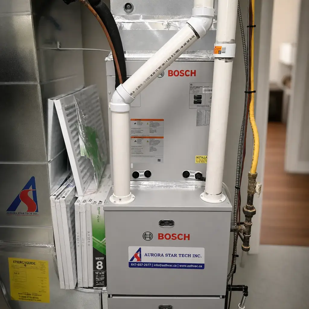 HVAC technician at work