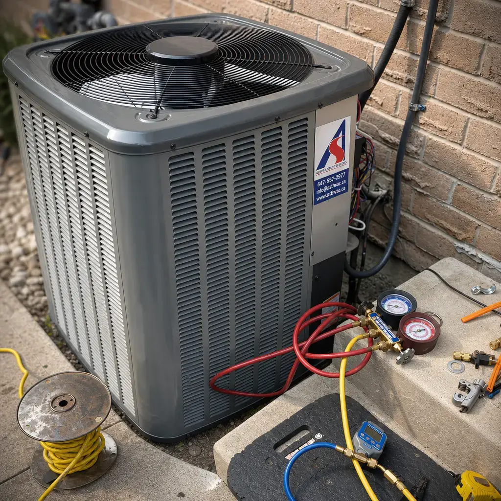 HVAC technician at work