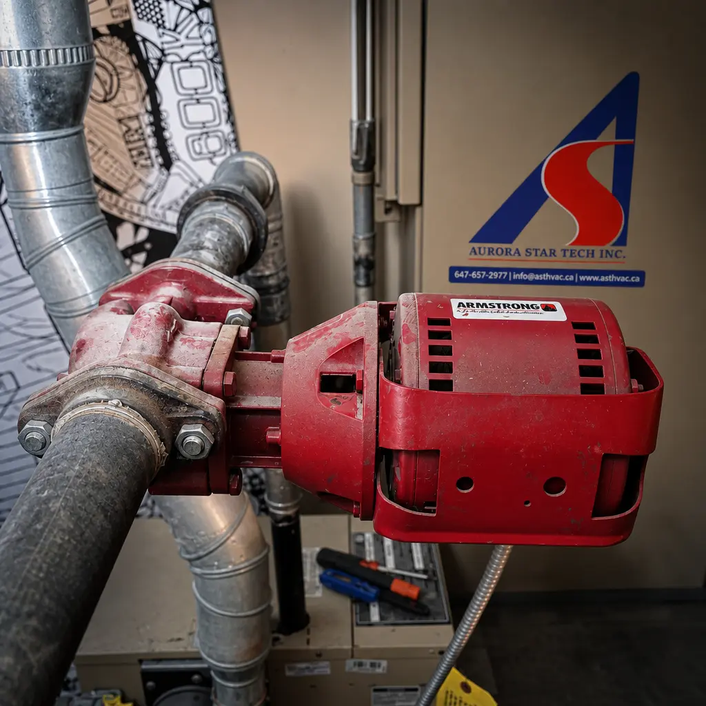 HVAC technician at work