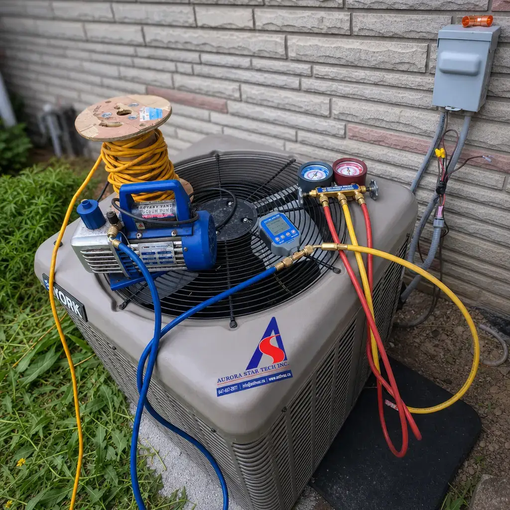 HVAC technician at work