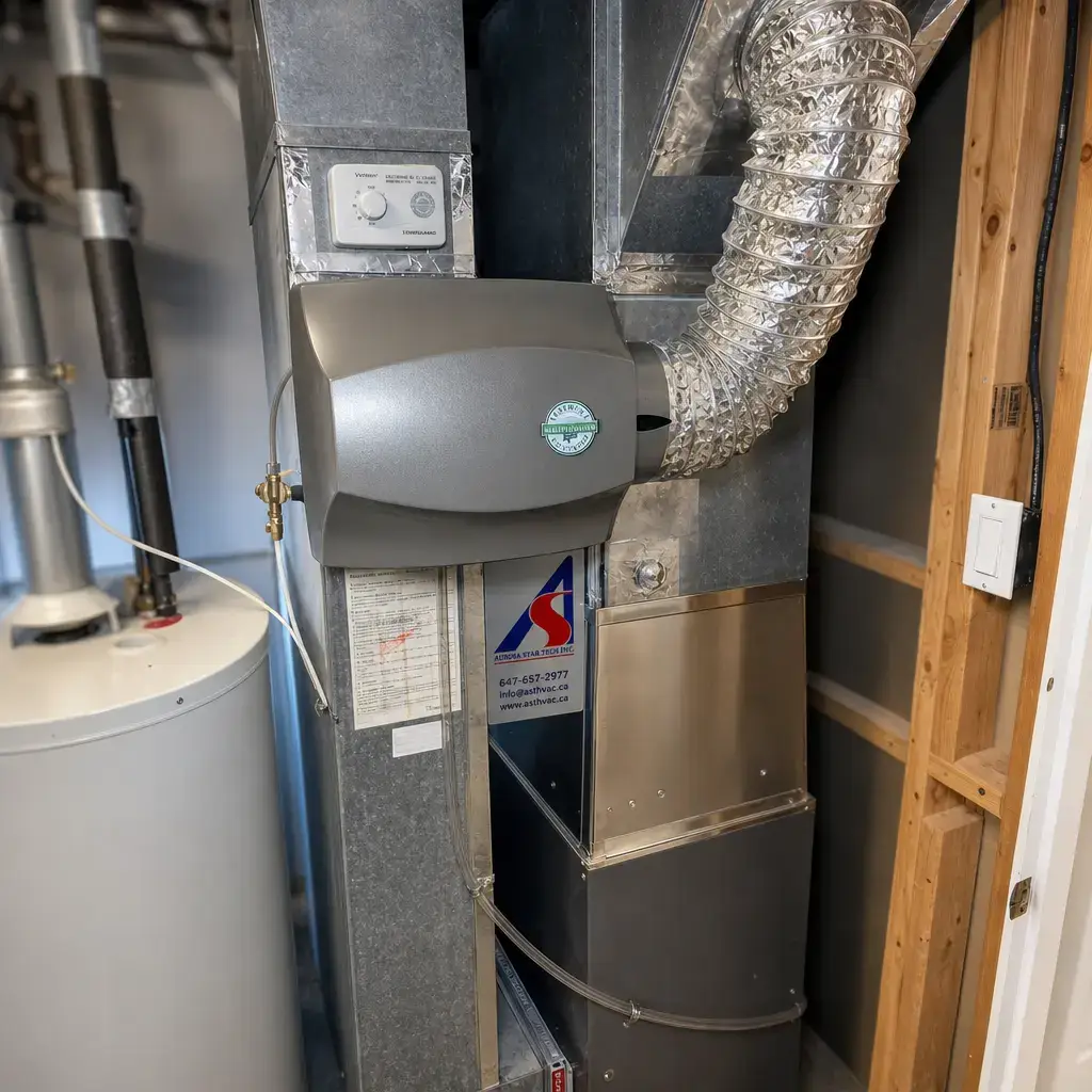HVAC technician at work