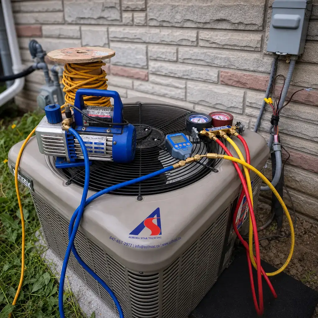 HVAC technician at work