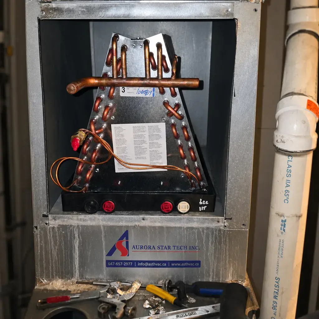 HVAC technician at work