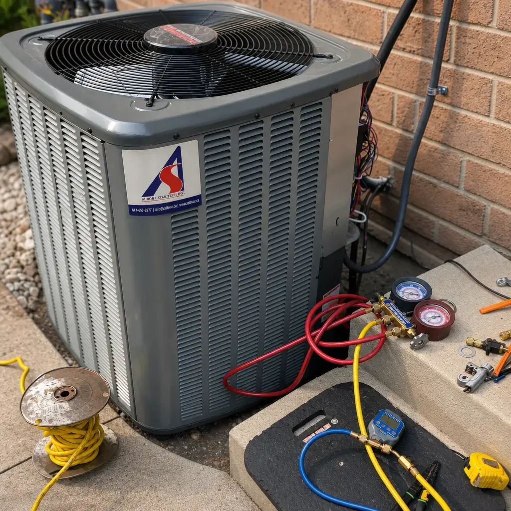 HVAC technician at work